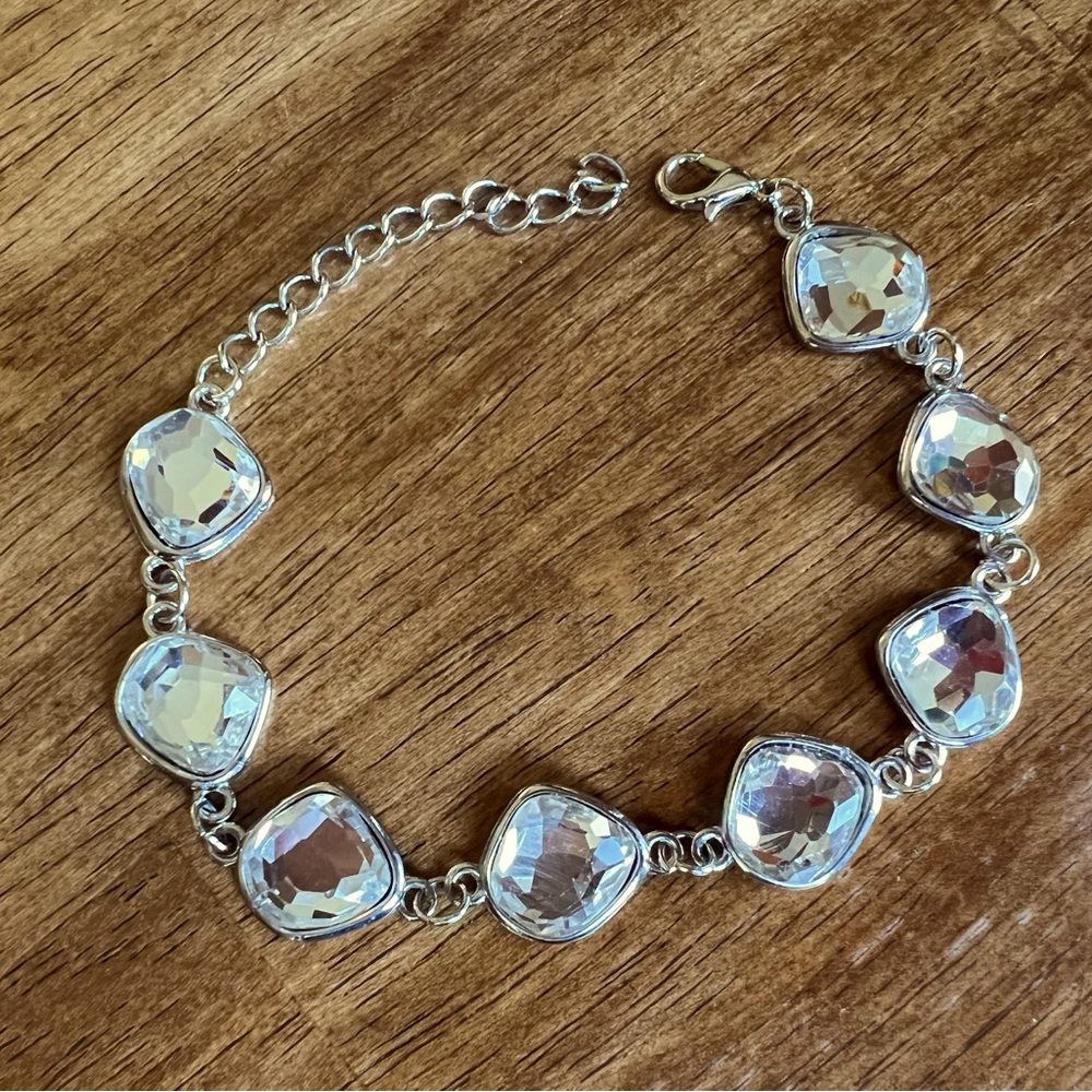 Large Beaded Rhinestone Bracelet